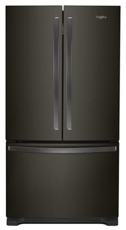 Whirlpool 36 in. Wide French Door Refrigerator with Water Dispenser in Black 25 cu. ft. WRF535SWHV | Fridge.com
