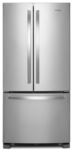 Whirlpool 33 in. Wide French Door Refrigerator in Stainless Steel 22 cu. ft. WRFF5333PZ | Fridge.com