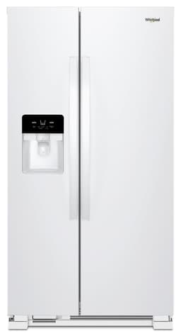 Whirlpool 36 in. Wide Side-by-Side Refrigerator in White 25 cu. ft. WRS555SIHW | Fridge.com