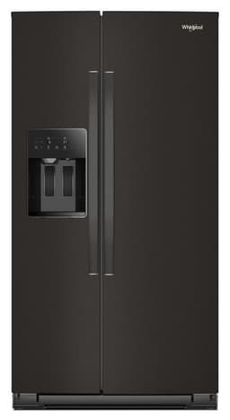 Whirlpool, Counter Depth Side-by-Side Refrigerator, Exterior Ice and Water Dispenser in Black Stainless Finish 20.55 cu ft WRSC5536RV | Fridge.com