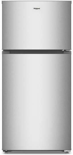 Whirlpool - 28 in. Wide 14.3 cu. ft. Top-Freezer Refrigerator With Total Coverage Cooling - Fingerprint-Resistant Stainless Finish | Fridge.com
