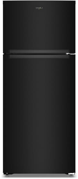 Whirlpool - 28 in. Wide 18 cu. ft. Top-Freezer Counter-Depth Refrigerator With Total Coverage Cooling - Black | Fridge.com