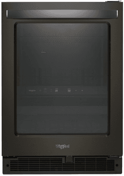 Whirlpool 24 in. Wide Undercounter Beverage Center in Black 5.2 cu. ft. WUB50X24HV | Fridge.com