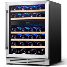 24'' 46 Bottle Dual Zone Wine Cooler Built-In Wine Refrigerator | Fridge.com
