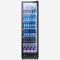 YEEGO 12.26 cu.ft Commercial Beverage Refrigerator With Glass Door Display Merchandiser With Door Lock Beverage Cooler | Fridge.com