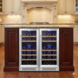 YEEGO 30-in W 56 -Bottles Duel Zone Wine Cooler Built-In/Freestanding | Fridge.com