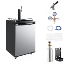 Compact Single Tap Kegerator Refrigerator  92L 3.3 cu.ft Beer And Beverage Cooler  Imitation Stainless Steel Door  Ideal For Home Bar, Parties, Sma | Fridge.com