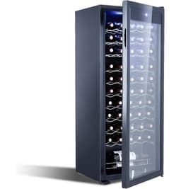 Single Zone 55-Bottle Wine Cooler With Digital Display And Adjustable Shelves, Built-In Or Freestanding Design | Fridge.com