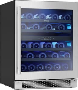 Zephyr - 4.75 cu.ft. Brisas 24 in. 38-Bottle Built-In Or Freestanding Dual Zone Wine Cooler - Stainless Steel/Glass | Fridge.com