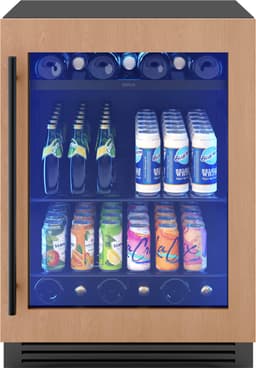 Zephyr - Presrv 24 in. 7-Bottle And 108-Can Built-In Compact 5.6 cu ft.Single Zone Panel-Ready Beverage Cooler - Panel Ready + Glass | Fridge.com
