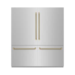ZLINE 72 Inch Autograph 72" Built In Counter Depth French Door Refrigerator GRBITZ30472KCB | Fridge.com