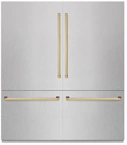 ZLINE 72 Inch Autograph 72" Built In Counter Depth French Door Refrigerator GRBITZSN72G | Fridge.com