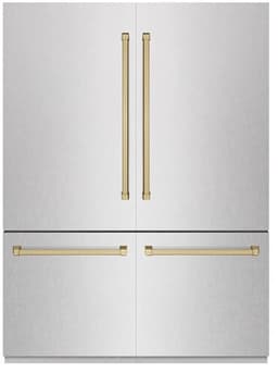 ZLINE 60 Inch Autograph 60" Built In Counter Depth French Door Refrigerator GRBIVZSN60CB | Fridge.com