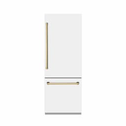 ZLINE 30 Inch Autograph 30" Built In Counter Depth Bottom Freezer Refrigerator GRBIVZWM30G | Fridge.com