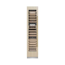 ZLINE Autograph 18 in. 9.0 cu. ft. Triple Zone 68 Bottle Panel Ready Hinge Column Wine Cooler With Accents | Fridge.com