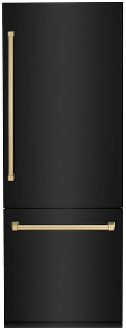 ZLINE 30 Inch Autograph 30" Built In Counter Depth Bottom Freezer Refrigerator RBIVZBS30CB | Fridge.com