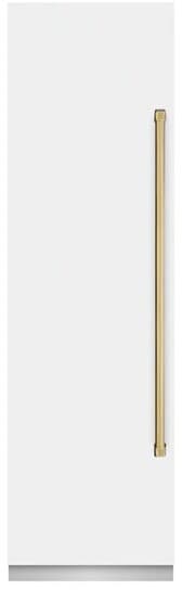 ZLINE Autograph Edition 24 in. 12.4 cu. ft. Column Freezer With Graphite Gray Interior And Polished Gold Accents | Fridge.com