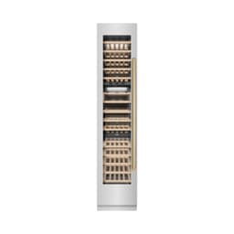 ZLINE Autograph Edition 18 in. 9.0 cu. ft. Triple Zone 68 Bottle Hinge Column Wine Cooler In Satin Stainless Steel With Accents | Fridge.com