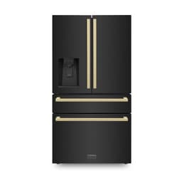 ZLINE Autograph Edition 36 in. 21.6 cu. ft. Counter-Depth French Door Refrigerator With Water And Ice Dispenser In Fingerprint-Resistant Black Stainle | Fridge.com