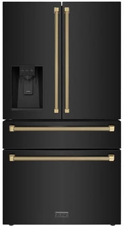 ZLINE 36 Inch Autograph 36" Counter Depth French Door Refrigerator RFMZW36BSKCB | Fridge.com