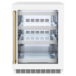ZLINE Autograph Edition 24 in. Touchstone Dual Zone 44 Bottle Wine Cooler With White Matte Glass Door And Handle | Fridge.com