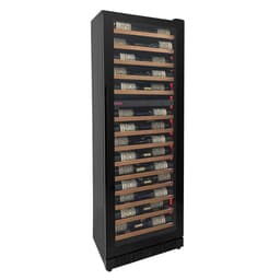 Allavino Reserva Series 67 Bottle 71" Tall Dual Zone Right Hinge Black Shallow Wine Refrigerator With Wood Front Shelves | Fridge.com
