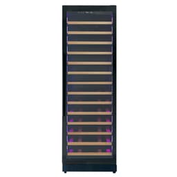 Allavino Reserva Series 67 Bottle 71" Tall Single Zone Right Hinge Black Shallow Wine Refrigerator With Wood Front Shelves | Fridge.com