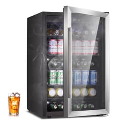 Antarctic Star 20.28"W 4.5 Cubic Feet 145 Cans Freestanding Beverage Refrigerator With Glass Door | Fridge.com