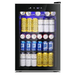 20.28"W 4.4 cu.ft Beverage Fridge, 37 Bottles/145 Cans,Drink Fridge With Touch Control, 32-61, <38dB, LED, Removable Shelves, Stainless Steel Frame | Fridge.com