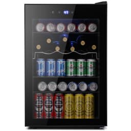 20.3"W 4.4 cu.ft Mini Fridge, 37 Bottles/145 Cans,Beverage Fridge With Touch Control, 32-61, <38dB, LED, Removable Shelves, Stainless Steel Frame | Fridge.com