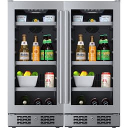 Avallon ABR152SGDUAL 30 Inch Wide 172 Can Energy Efficient Beverage Center with LED Lighting, Double Pane Glass, Touch Control Panel and Lockable Doors | Fridge.com