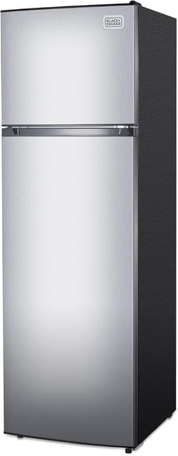 BLACK+DECKER 10 Cu. Ft. Top Mount Refrigerator with Freezer, 2 Door Fridge with Top Freezer and Mechanical Temperature Control, For Homes and Apartments, BDA10LAS, Stainless Steel Look | Fridge.com