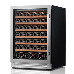 24" 61-Bottle Wine Fridge 3-LED Built-In&Freestanding Wine Cooler Frost Free Fridge With Dual Layer Tempered Glass Door | Fridge.com