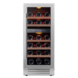 14.8'' W 28 Bottle Dual Zone Wine Refrigerator Freestanding/Built-In Wine Cooler With 3 Color LED Light And Quiet Fast Cooling | Fridge.com