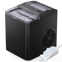 26lbs Countertop Bullet-Shape Ice Maker, 9 Cubes Make In 6 Mins, 2 Sizes Of Bullet Ice | Fridge.com