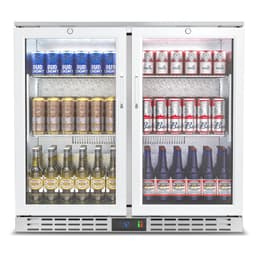 Coolake - Coolak 36 Inch 7.4 cu.ft Back Bar Cooler Commercial Under Counter Beverage Refrigerator-Freestanding/Built In - Silver | Fridge.com