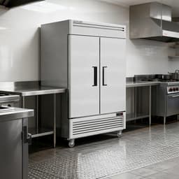 Coolake 54" W Commercial Freezer, 49 Cu Ft Solid Door Upright Freezer with 8 Adjustable Shelves, -13°F ~ -5°F, Frost-free Stainless Steel Industrial Reach-in Freezer for School Restaurant Prep Kitchen | Fridge.com