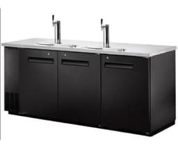 Cooler Depot 12 Cubic Feet Black Dual Tap Quarter Barrel Undercounter Refrigerators With Door Lock And For Commercial Use | Fridge.com