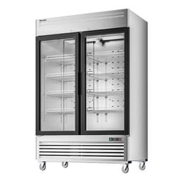 COOLSKI 54 in. 47.5 cu. ft. Auto / Cycle Defrost 2-Glass Door Commercial Reach In Display Upright Freezer In Stainless Steel | Fridge.com