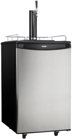 Danby DKC054A1BSLDB 5.4 Cu.Ft. Kegerator, Auto Defrost and Mechanical Thermostat, Keg Cooler with Scratch-Resistant Worktop and Reversible Door Hinge, Single Tap, Steel | Fridge.com