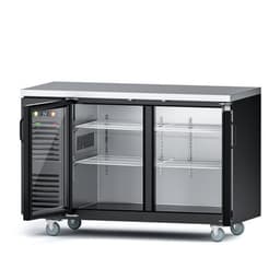 Coolake 60 Back Bar Cooler With 2 Glass Doors, 17.3 cu.ft. Stainless Steel Top Back Bar Refrigerator With LED Lighting, Commercial Counter Height Bev | Fridge.com