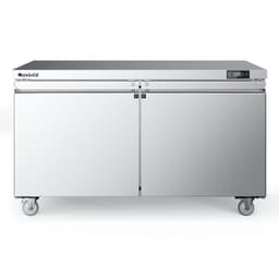 60" 17.6 cu. ft. Auto/Cycle Defrost Commercial Undercounter Upright Freezer - Stainless Steel | Fridge.com