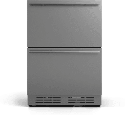 Elica EBD51SS1 24 Inch Panel Ready Built-In/Freestanding Undercounter Double-Drawer Refrigerator with 4.7 Cu. Ft. Capacity, 115 Total Can Capacity, 39 dBA, Soft Closing Drawers, Electronic LED Controls, Eco Mode, Door Open Alarm and Sabbath Mode (Stainless Steel Panels Included; Can Accept Custom Panels) | Fridge.com