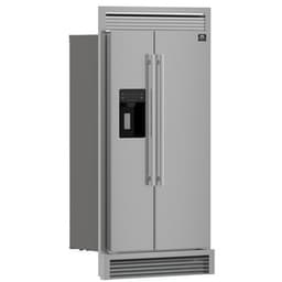 Forno Salerno 36" Built-In Stainless-Steel Refrigerator 20 cu. ft With Decorative Grill - 40 " Wide | Fridge.com
