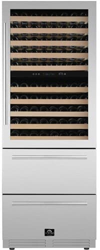 Forno Appliances - Celano 150-Bottle Convertible Dual Zone Wine Cellar And Beverage Cooler - Stainless Steel | Fridge.com