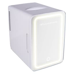 Frigidaire - 6.5-L 9-Can Mini Portable Personal Fridge, Lighted Mirror Door - White | Fridge.com