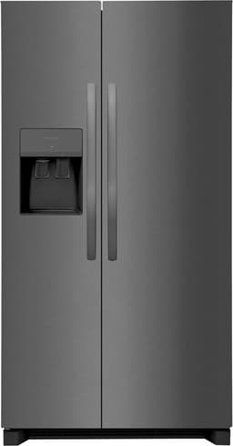 Frigidaire - 36 in. Wide 25.6 cu. ft. Side-By-Side Refrigerator With Eventemp Cooling System - Black Stainless Steel | Fridge.com