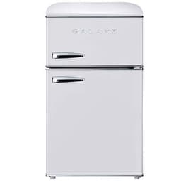 Galanz GLR31TWEER Retro Compact Refrigerator, Mini Fridge with Dual Doors, Adjustable Mechanical Thermostat with Freezer, White, 3.1 Cu FT | Fridge.com