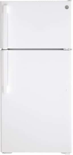GE 15.6 cu. ft. Top Freezer Refrigerator in White | Fridge.com