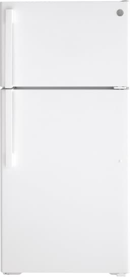 GE 15.6 cu. ft. Top Freezer Refrigerator in White | Fridge.com